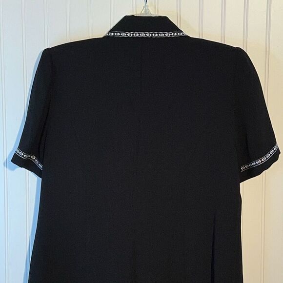 Studio I Embroidered All In One Suit Dress Women’s 14W Black White Embroidered - Picture 7 of 9